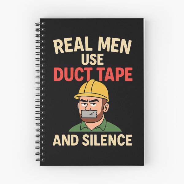 Item preview, Funny Builder Gifts – “Real Men Use Duct Tape and Silence” Quote Shirt for Handymen designed and sold by NicoDesignArt.