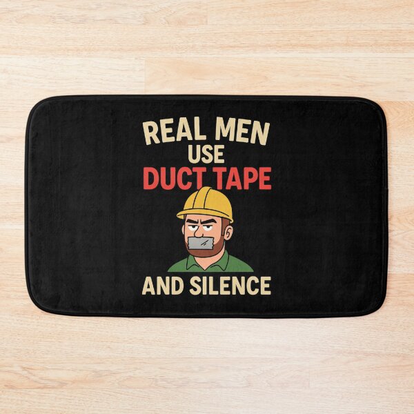 Item preview, Funny Builder Gifts – “Real Men Use Duct Tape and Silence” Quote Shirt for Handymen designed and sold by NicoDesignArt.