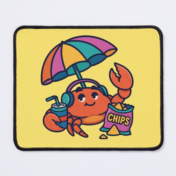 Item preview, Crab Snack Attack Beach Sticker designed and sold by Bramble99.