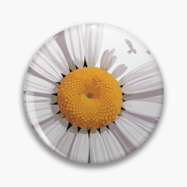 Item preview, Daisy Flower with Flying Birds - Nature Aesthetic designed and sold by Youicom.
