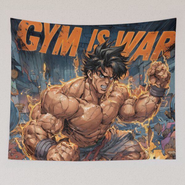Item preview, Anime Power Workout Art designed and sold by AI-Only Creations.