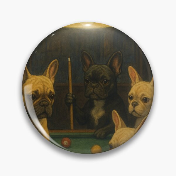 Item preview, Frenchies playing pool designed and sold by mkennedy1.