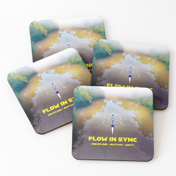Item preview, Flow in Sync – Rowing Team in Motion, Yarra River Australia designed and sold by Michael van der Hoorn.