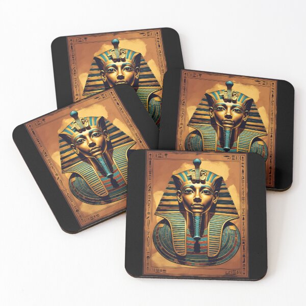 Item preview, An Illustration of Tutankhamun Mask designed and sold by StudioRedKoala.