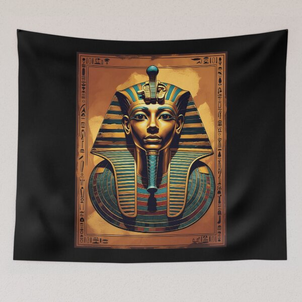 Item preview, An Illustration of Tutankhamun Mask designed and sold by StudioRedKoala.