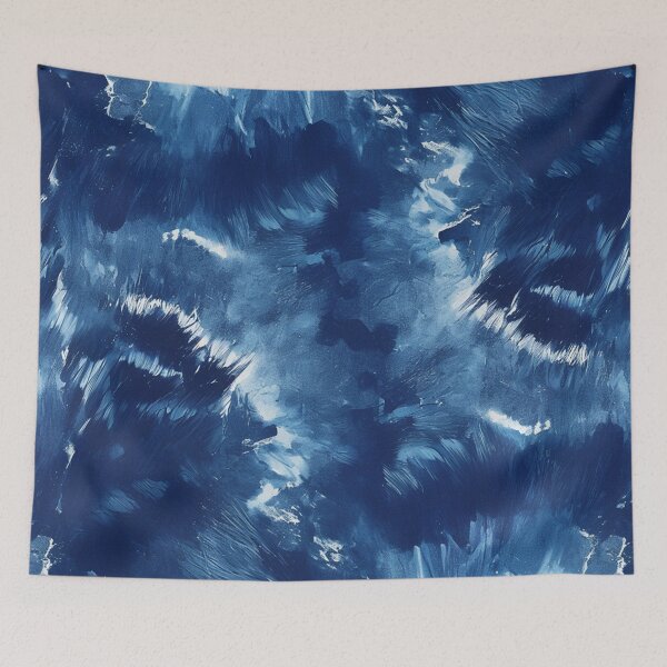 Item preview, Vibe Shift Blue Electric Abstract Pattern with Dark Mood Aesthetic designed and sold by trajeado14.