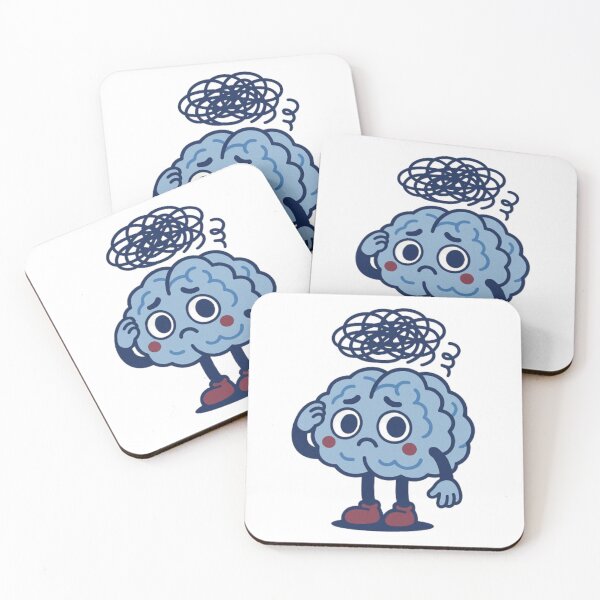 Item preview, Overthinking Club – Cute Mental Health Brain Illustration designed and sold by MeowLoka ⭐⭐⭐⭐.