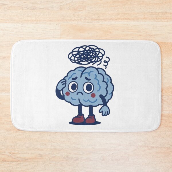Item preview, Overthinking Club – Cute Mental Health Brain Illustration designed and sold by MeowLoka ⭐⭐⭐⭐.