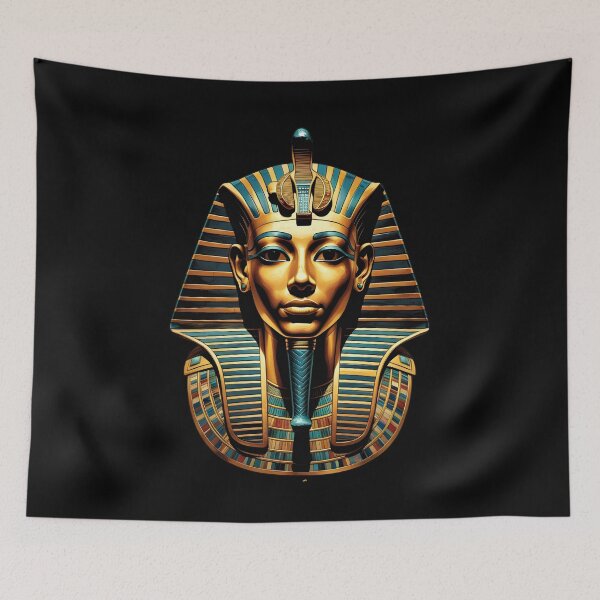 Item preview, An Illustration of Tutankhamun Mask designed and sold by StudioRedKoala.