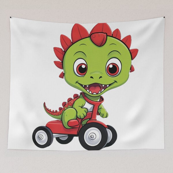 Item preview, Happy Dinosaur on Tiny Tricycle  designed and sold by TONSNAP.