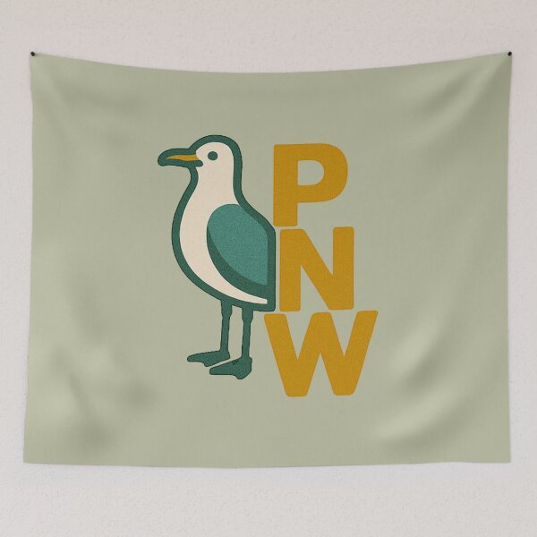 Item preview, PNW Seagull — Fun Pacific Northwest Coastal Sticker designed and sold by Healy | Sér á báti.
