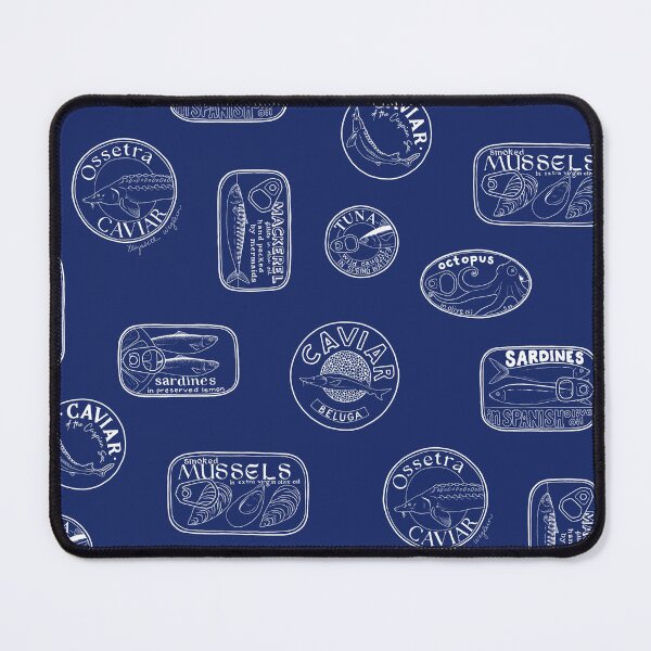 Item preview, Tinned Fish & Caviar - Blue & White designed and sold by Elizabeth Weglein.