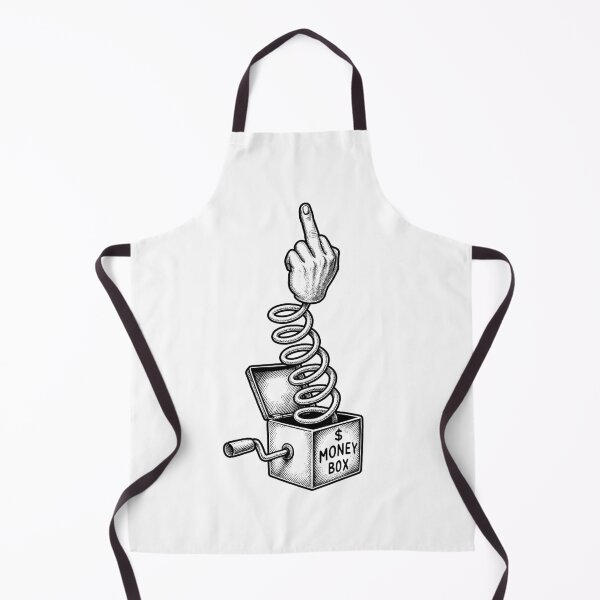Item preview, Money Box Middle Finger | White Tshirt designed and sold by Monochromaniaus.