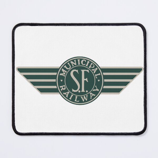 Item preview, San Francisco Municipal Railway “O’Shaughnessy” logo in green & cream evoking the 1940s & 1950s era and still seen on some vehicles today. designed and sold by PIXEL POP DESIGNS - Beyond the Norm!.