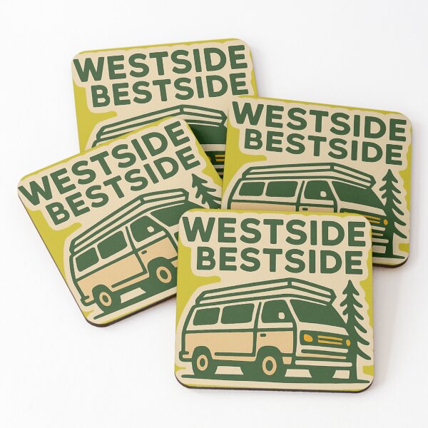 Item preview, PNW Westside Bestside — Retro Camper Van Adventure Sticker designed and sold by Healy | Sér á báti.
