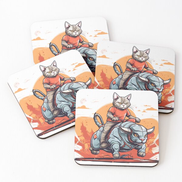 Item preview, cat riding a mechanical bull designed and sold by Karaz's Animal Kingdom.