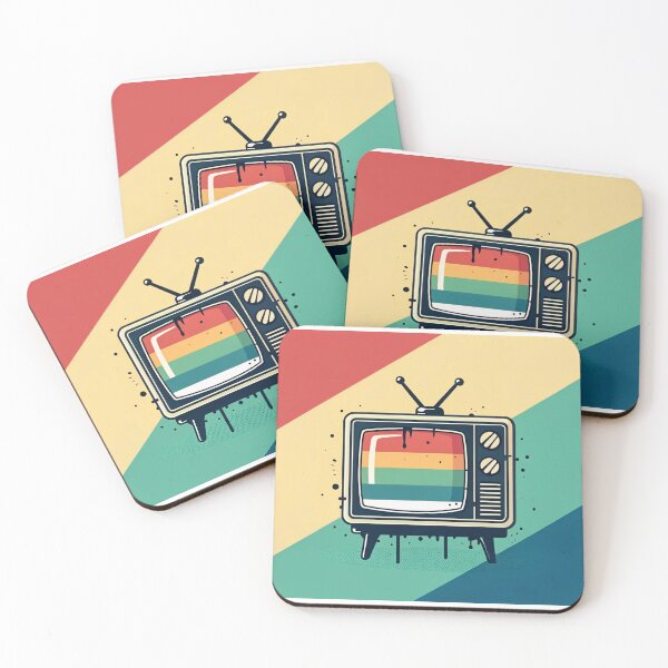 Item preview, color distortion banner glitchy picture on tv icon designed and sold by elkuni.