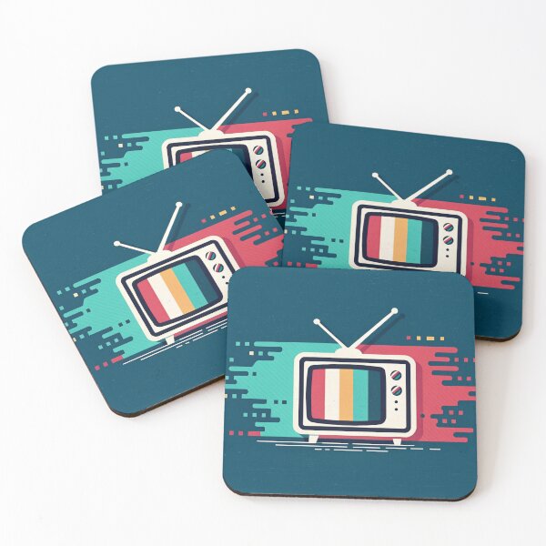 Item preview, color distortion banner glitchy picture on tv icon designed and sold by elkuni.