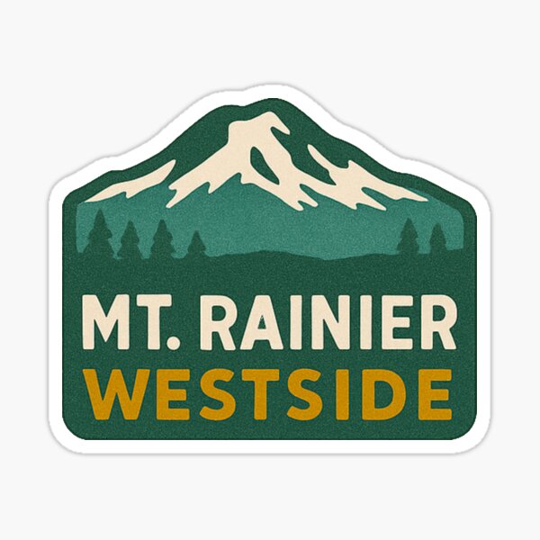 Item preview, Mt. Rainier Westside — Pacific Northwest Mountain Sticker designed and sold by Camphost Confessions.