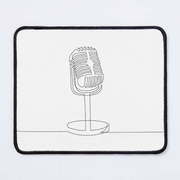 Item preview, Podcast Microphone Minimalist Line Art, Design for Podcasters, Content Creators, and Audio Lovers designed and sold by UniverseN1.