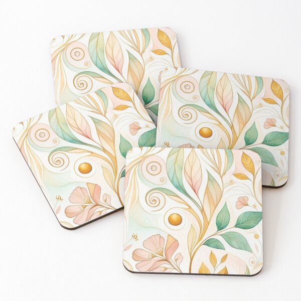 Item preview, Golden Whispers – Klimt-Inspired Modern Watercolor Art designed and sold by Ink-Your-Soul.