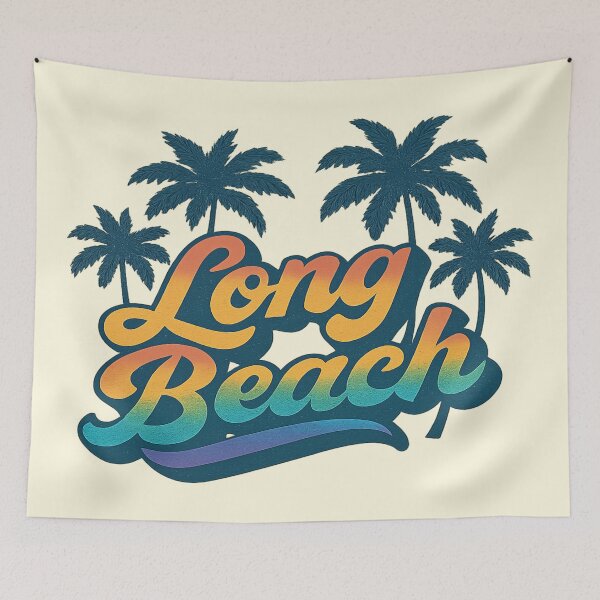 Item preview, Retro Rainbow Long Beach CA – Summer Vibes with California Bear Spirit | LBC Beach Design designed and sold by Globalcitytees.