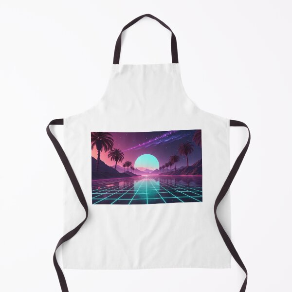 Item preview, Futuristic landscape glows with neon grid designed and sold by elkuni.