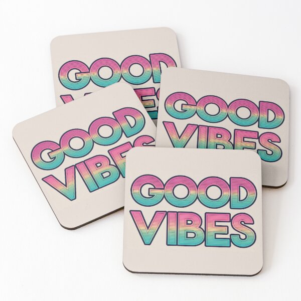 Item preview, good vibes only vintage typography art quote retro style designed and sold by elkuni.