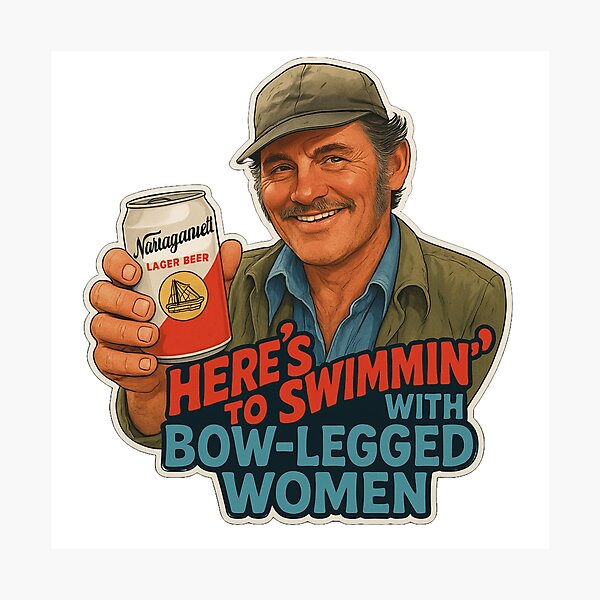 Artikel-Vorschau von Aufs Schwimmen – Quint-Zitat aus dem Film „Der weiße Hai“, designt und verkauft von AltRealityMedia.