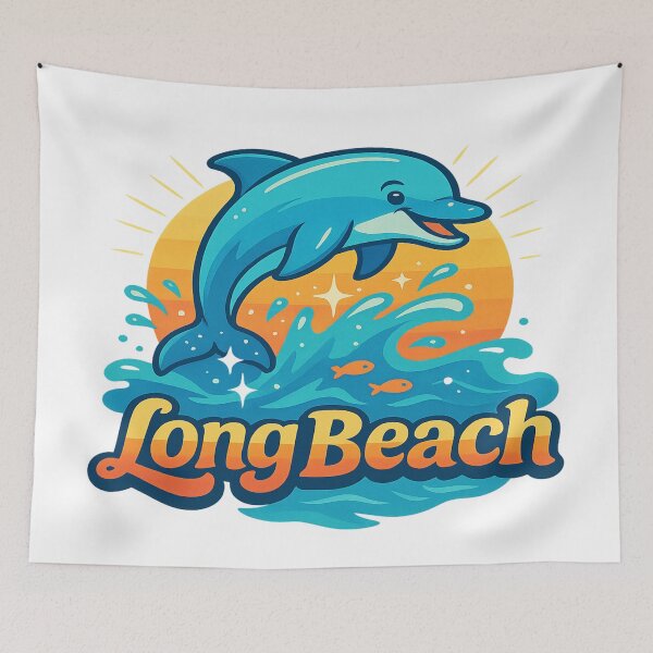 Item preview, Dolphin Days Forever – Long Beach CA Summer Vibes with California Pride designed and sold by Globalcitytees.