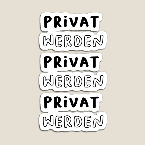 Item preview, „PRIVAT WERDEN – Design der deutschen Datenschutzerklärung“ designed and sold by RM-Journey.