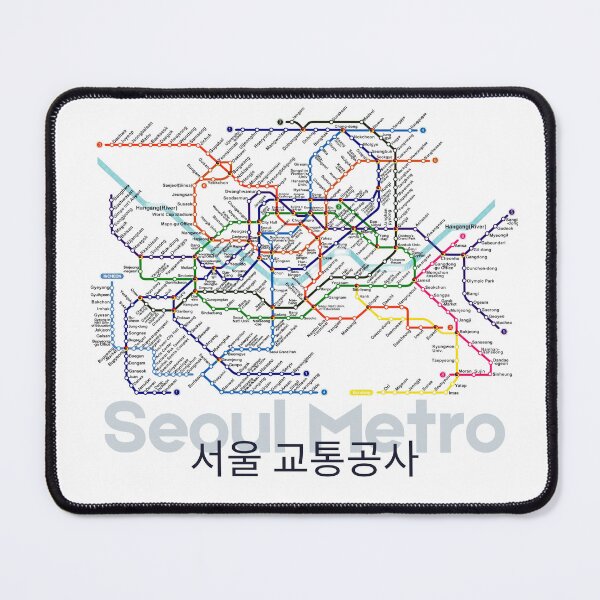 Item preview, Streetwear Korean Seoul Metro Korea Subway Map Hangul designed and sold by TackyTime.