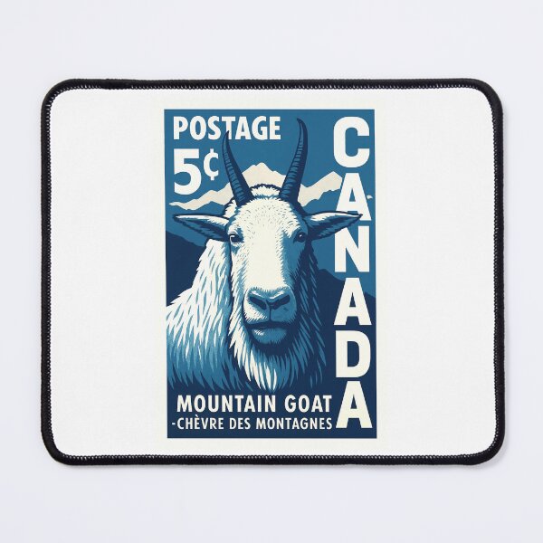 Item preview, Canada Mountain Goat Stamp Poster designed and sold by retrographics.