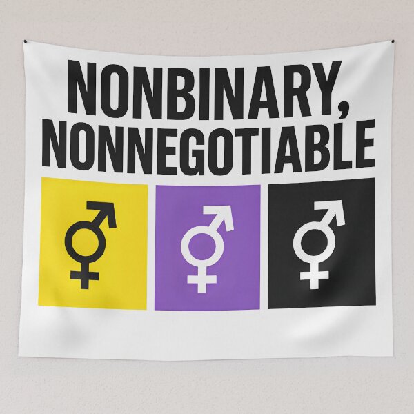 Item preview, Nonbinary, Nonnegotiable designed and sold by Uglyandcute.