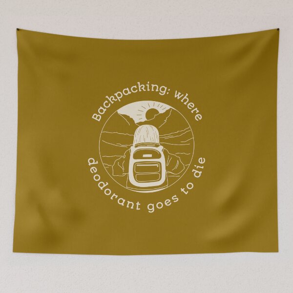 Item preview, Backpacking: where deodorant goes to die designed and sold by Carritz.