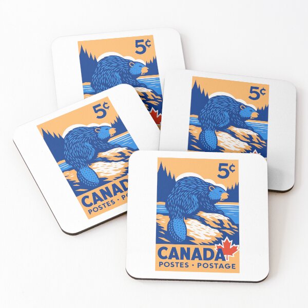 Item preview, Canada Beaver Stamp Poster designed and sold by retrographics.