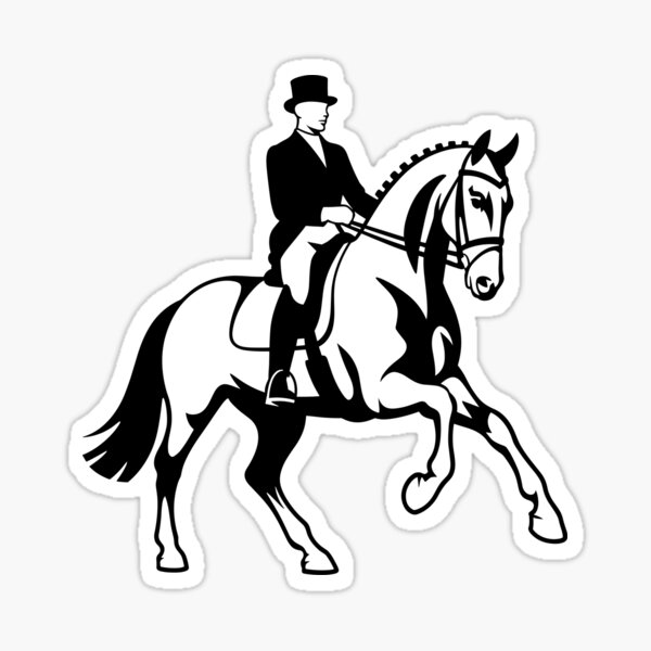 Item preview, Conception élégante d'un cheval de dressage designed and sold by theartfulaspie.