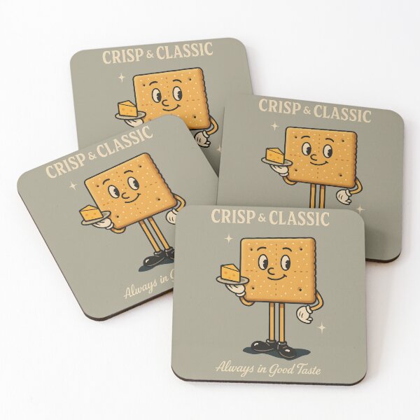 Item preview, Crisp & Classic – Vintage Cracker Cartoon with Cheese designed and sold by HoopeStylee.