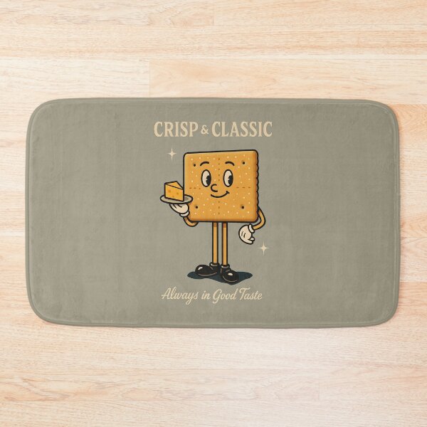 Item preview, Crisp & Classic – Vintage Cracker Cartoon with Cheese designed and sold by HoopeStylee.
