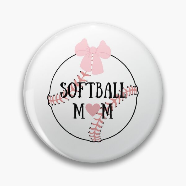 Artikelvorschau, Rosa Softball mit Schleife – „Softball Mom“ Design Pink Cute entworfen und verkauft von PJZShop.