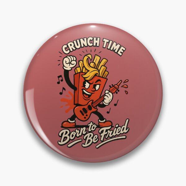 Item preview, Crunch Time – Rocking French Fries Cartoon Retro designed and sold by HoopeStylee.