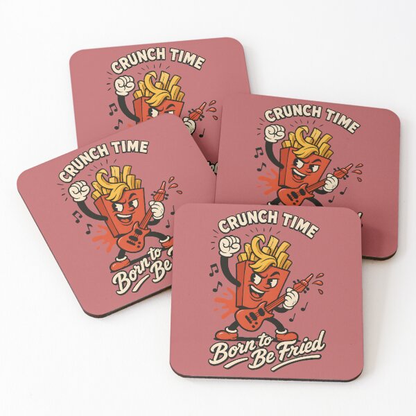 Item preview, Crunch Time – Rocking French Fries Cartoon Retro designed and sold by HoopeStylee.