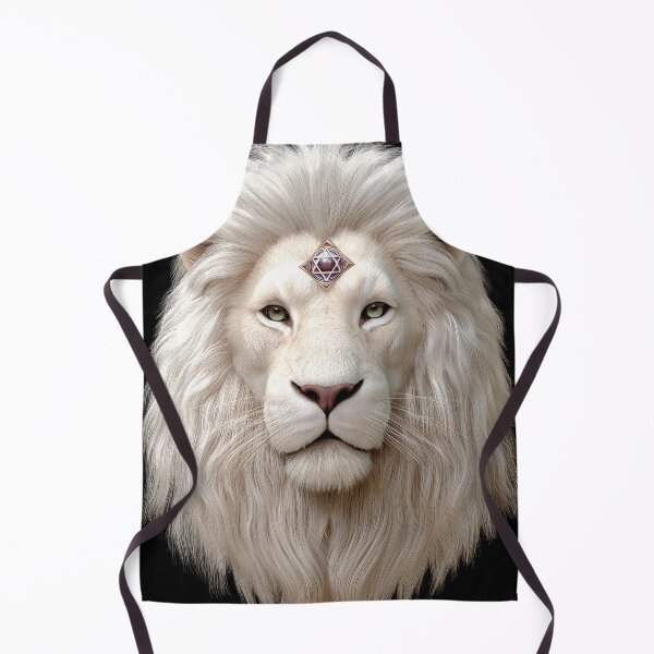 Item preview, Majestic White Lion With a Mystical Gem on Its Forehead designed and sold by jecphotography and art.