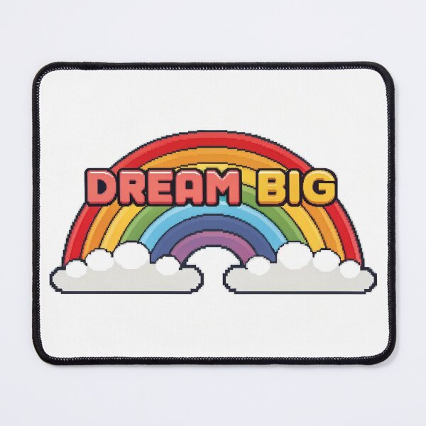 Item preview, Rainbow Dream Big text Motivational Sticker designed and sold by elkuni.