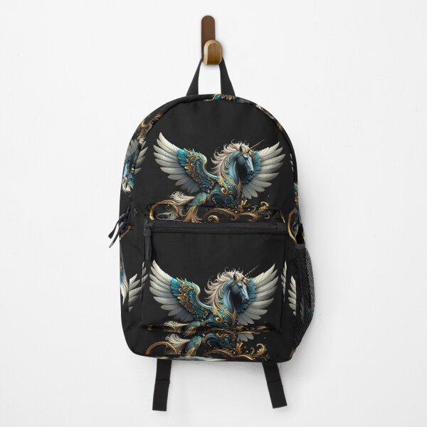 Item preview, Green and Gold Pegasus Unicorn Blue designed and sold by Nok-Thep.