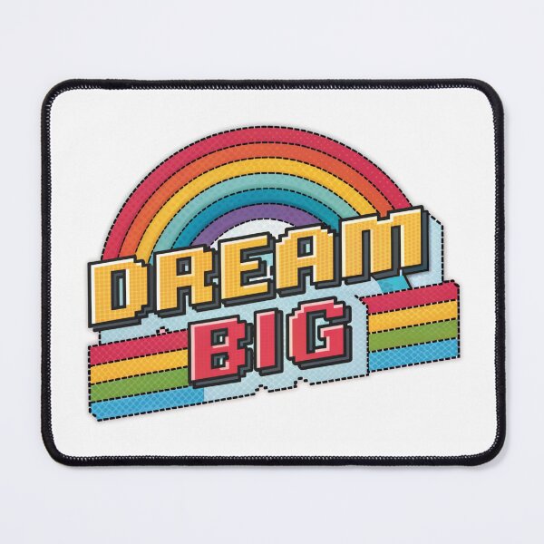 Item preview, Rainbow Dream Big text Motivational Sticker designed and sold by elkuni.