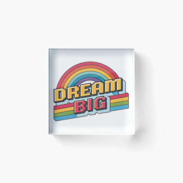 Item preview, Rainbow Dream Big text Motivational Sticker  designed and sold by elkuni.