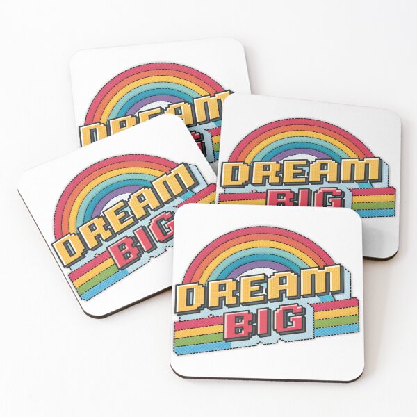 Item preview, Rainbow Dream Big text Motivational Sticker  designed and sold by elkuni.