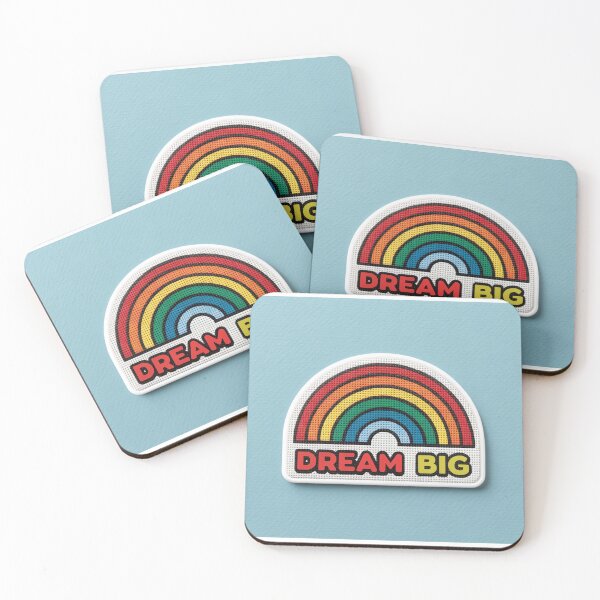 Item preview, Rainbow Dream Big text Motivational Sticker  designed and sold by elkuni.
