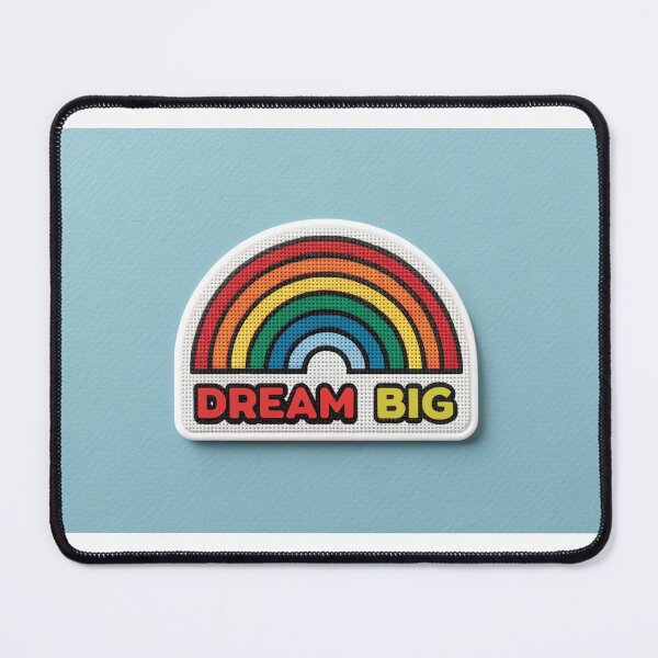 Item preview, Rainbow Dream Big text Motivational Sticker designed and sold by elkuni.